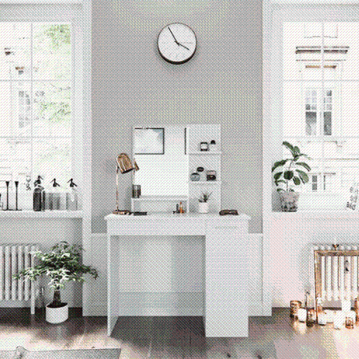 Dressing Table Cabinet with Makeup Mirror - SHI13SA0