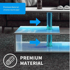 Modern black LED side table with versatile end table and bookshelf design