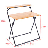 Foldable Teak Wood Computer Desk H06