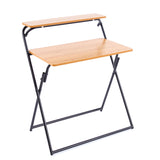 Foldable Teak Wood Computer Desk H06
