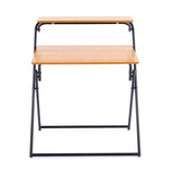 Foldable Teak Wood Computer Desk H06