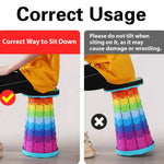 Instructional image showing correct and incorrect ways to use retractable telescopic foot stool KJ-01 | Artisansa SA