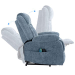 Electric Power Lift Recliner chair with remote control showing reclining motion and comfortable design.