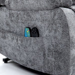 Electric Power Lift Recliner featuring remote control pocket for easy access and convenience.