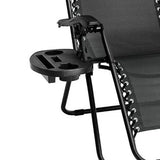 2-Pack Foldable Garden Sun Lounger Set with Headrest & Side Table,Outdoor Recliner for Camping & Hiking KJF012