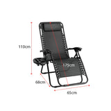 2-Pack Foldable Garden Sun Lounger Set with Headrest & Side Table,Outdoor Recliner for Camping & Hiking KJF012