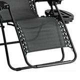 2-Pack Foldable Garden Sun Lounger Set with Headrest & Side Table,Outdoor Recliner for Camping & Hiking KJF012