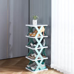 Tiered Shoe Rack Stand Organizer Black and White - ArtisanSA