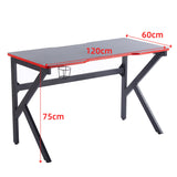 Gaming Desk Computer Desk Home Office Desk Work Table with Cup Holder and Hook PH-496