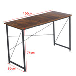 Size measurements and dimensions of portable teak wood computer desk