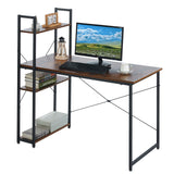 Modern Teak Computer Desk with Top Shelfing SD-S02
