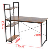 Modern Teak Computer Desk with Top Shelfing SD-S02
