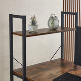 Modern Teak Computer Desk with Top Shelfing SD-S02