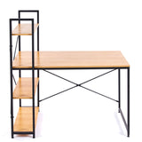 Modern Teak Computer Desk with Top Shelfing SD-S02