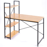 Modern Teak Computer Desk with Top Shelfing SD-S02