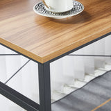 Modern Teak Computer Desk with Top Shelfing SD-S02