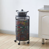 3-5 Tier Round Storage Cart SF-103 SF-104 SF-104-5