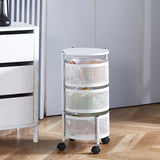 3-5 Tier Round Storage Cart SF-103 SF-104 SF-104-5
