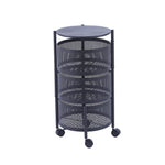 Heavy duty lockable wheels for the black round storage trolley