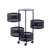 3-5 Tier Round Storage Cart SF-103 SF-104 SF-104-5