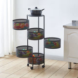 3-5 Tier Round Storage Cart SF-103 SF-104 SF-104-5