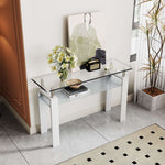 Two-Tier Rectangular Glass Coffee Table 120cm – product image 17