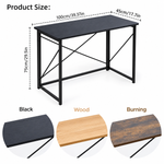 100cm folding computer desk dimensions and three tabletop finish options