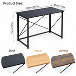 100cm folding computer desk dimensions and three tabletop finish options