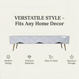 Victoria White and Gold Plasma TV Stand TV-A18