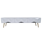 Victoria White and Gold Plasma TV Stand TV-A18