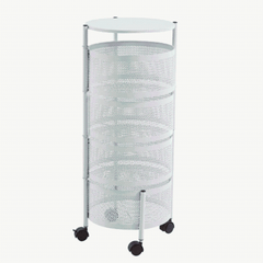 4 Tier Round Storage Cart SF-104 multi-level organizer0