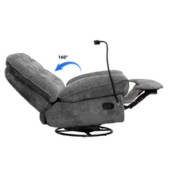 Swivel Rocker Glider Couch with Phone Holder CR-KJ2026