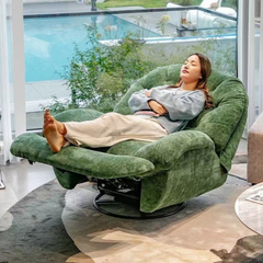 Swivel Rocker Glider Couch with Phone Holder CR-KJ2026