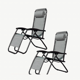 Reclining Outdoor Lounger Chairs (2 Chairs in 1 box) KJDC003