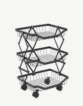 Collapsible Fruit Cart HL-1623 for easy storage and transportation0