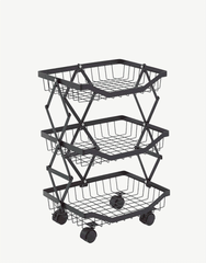 Collapsible Fruit Cart HL-1623 for easy storage and transportation0