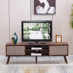 Rustic Modern TV Stand in Caramel color, model TV-1020