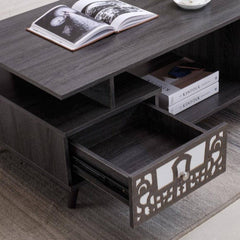Rustic grey wood coffee table CT-1032