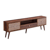 Rustic caramel-colored TV stand model TV-1010