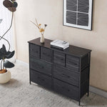 Fabric 8-Drawer Storage Chest OT-220 in a stylish home setting with decorative elements.