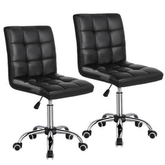 Leather Office Chair Adjustable Counter Chairs (Set of 2) CR-B16