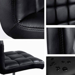 Leather Office Chair Adjustable Counter Chairs (Set of 2) CR-B16