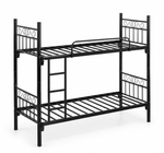 Twin-over-twin metal bunk bed BD-C03 featuring a stylish design and sturdy metal frame.