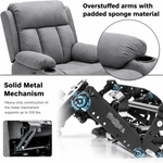 Lexi manual recliner armchair with deep bucket seat
