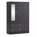 3 Door Wardrobe with Mirror Closet Clothes Storage WD-115 - Artisan SA Premium Furniture