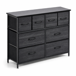 Fabric 8-Drawer Dresser with wood top and durable fabric drawers for smart storage in a stylish design.