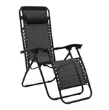 Folding Recliner Chair Lounger With Tray - Set Of 2 BSC-012