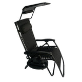 Sun Lounger Recliner Chair With Canopy Sunshade (Set Of 2) BSC-005
