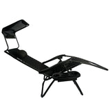 Sun Lounger Recliner Chair With Canopy Sunshade (Set Of 2) BSC-005