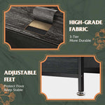 Fabric 8-Drawer Storage features high-grade fabric and adjustable feet for stability and floor protection.